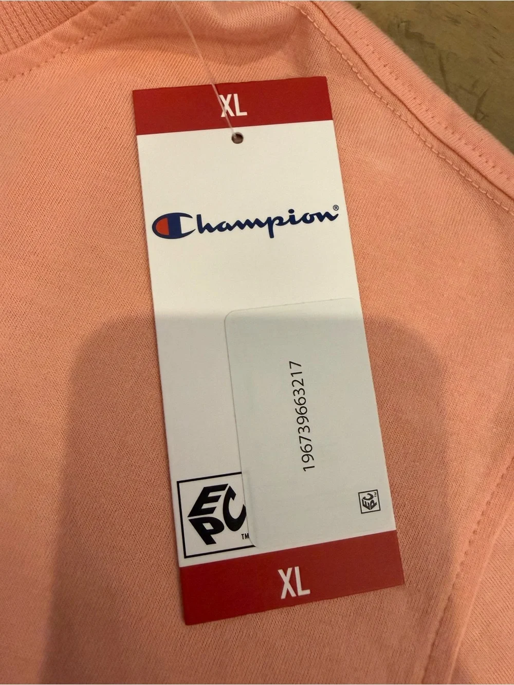 Champion Men’s T-Shirt XL Cantaloupe Orange Logo Short Sleeve NWT - Picture 3 of 8
